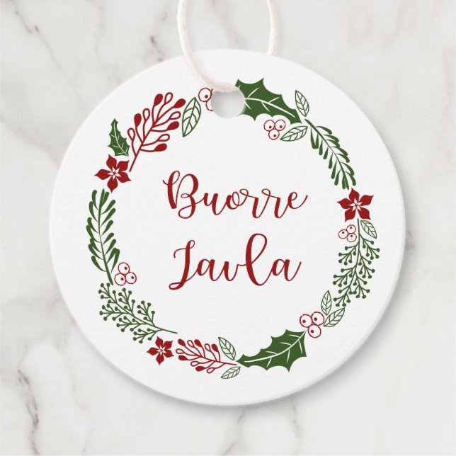 Lule Sámi Frory Christmas, Buorre Javla, Custom Geschenkanhänger (Vorderseite)