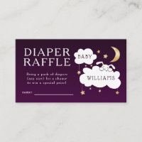 Lullaby Baby Dusche Lila Windeln Raffle Ticket