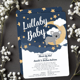 Lullaby Baby Koala Moon Babydusche per Mail Einladung