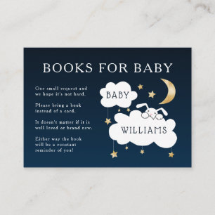 Lullaby Bunny Baby Showbook Anfrage Navy Gold Begleitkarte