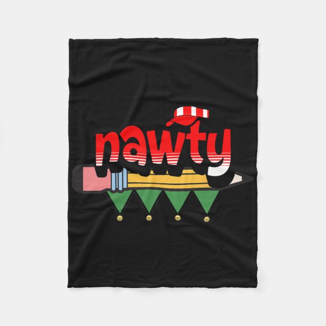 Lulu Darling Naughty oder Nice List Weihnachten Pa Fleecedecke (Vorderseite)