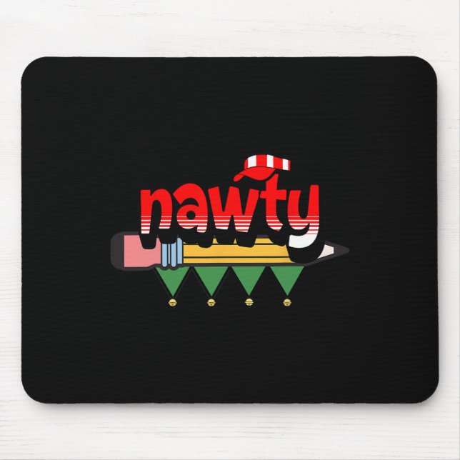 Lulu Darling Naughty oder Nice List Weihnachten Pa Mousepad (Vorne)