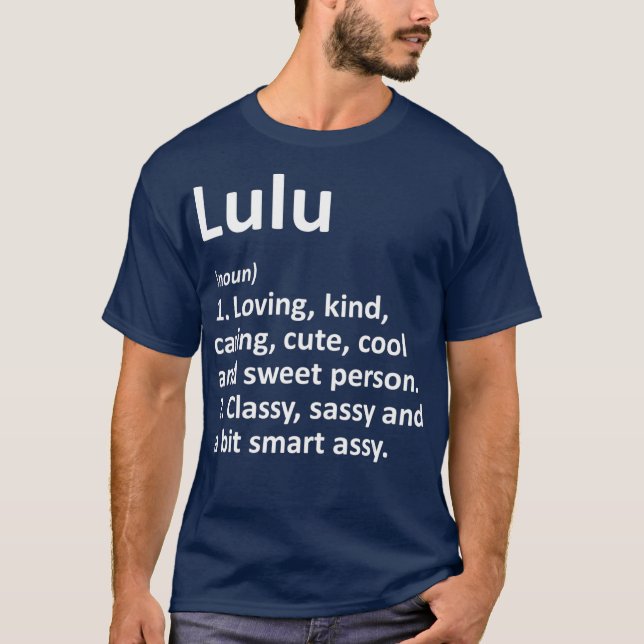 LULU Definition Personalisiert Name Funny Birthday T-Shirt (Vorderseite)