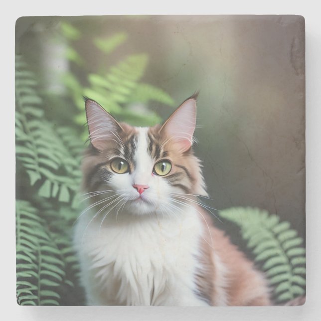 Lulu Die Ragdoll Katze, Stone Untersetzer (Vorderseite)