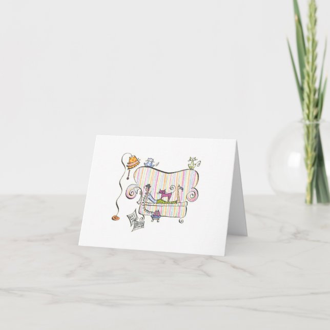 Lulu Notes / Cat Lover 5.6 x 4 note card (Vorderseite)