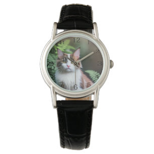 Lulu The Ragdoll Cat, Ladys Leather Watch Armbanduhr