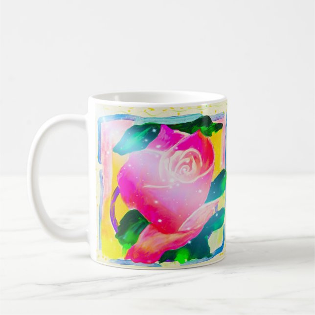 "Lulumama" Stern strahlt Rose, Kaffeetasse (Links)