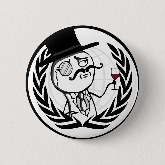 LulzSec anonymes Logo Button (Vorderseite)