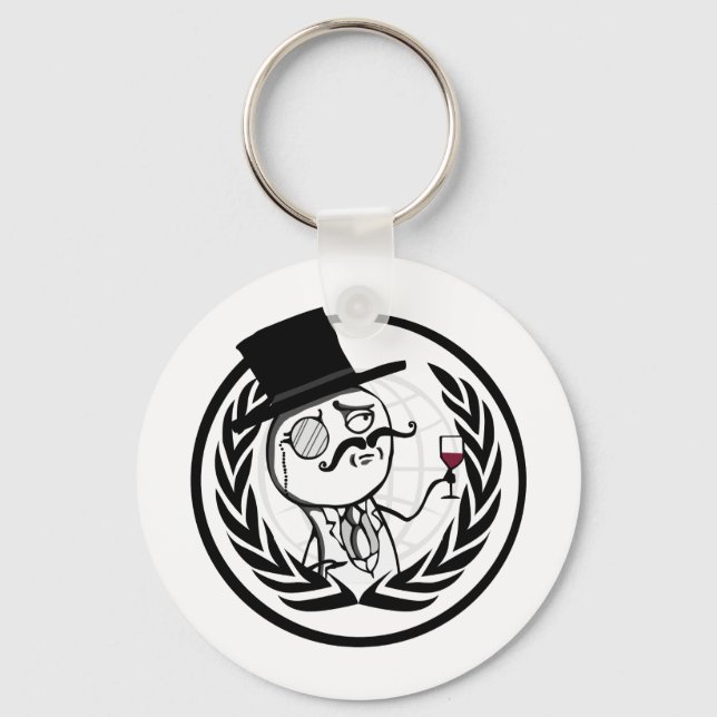 LulzSec Anonymes Logo Schlüsselanhänger (Vorderseite)