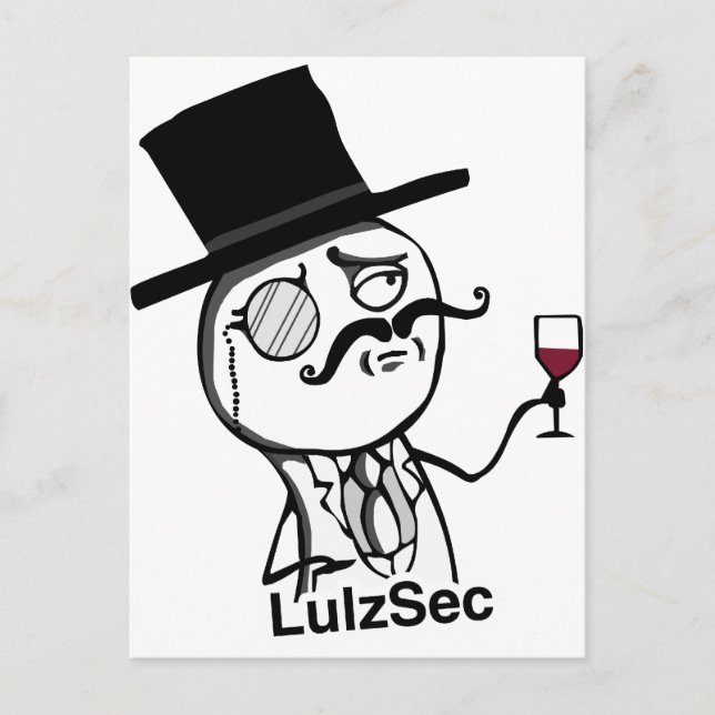 LulzSec Postkarte (Vorderseite)
