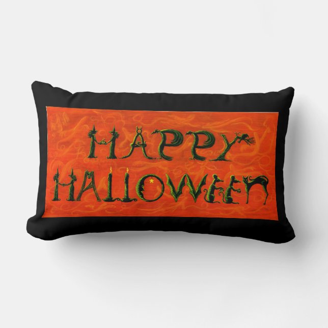 Lumbaler Kissen Halloweens REVERSIBLE (Vorderseite)