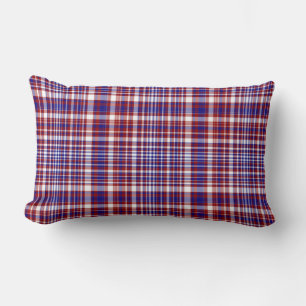 Lumbar Kariert Pillow, Red-White-Blue Collection 0 Lendenkissen