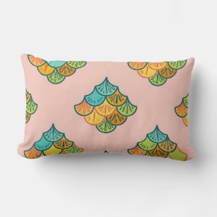 Lumbar-Kissen Tropical Ocean Pink Scale Print Zazz Lendenkissen
