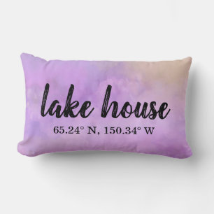 Lumbar Pillow - Custom Lake House Koordinaten Lendenkissen