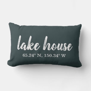 Lumbar Pillow - Custom Lake House Koordinaten Lendenkissen