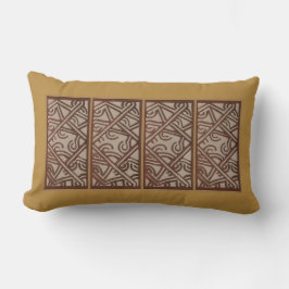 Lumbar Pillow with art inspired by New Guinea Lendenkissen
