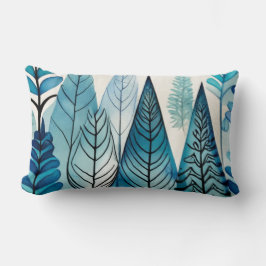 Lumbarblaue Weihnachtsbäume Lendenkissen