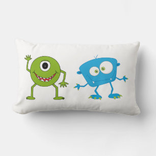 Lumber Cushion - One Blue One Green Monster Lendenkissen
