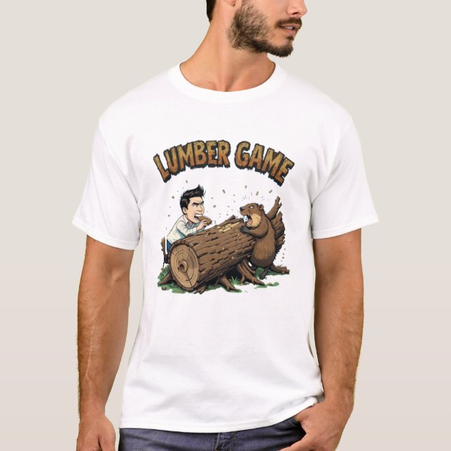 Lumber Game Design - Biber gegen den Wettbewerb T-Shirt (Vorderseite)