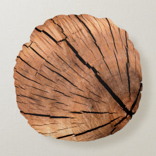 Lumber log wood tree cross section rundes kissen