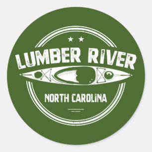 Lumber River, North Carolina Runder Aufkleber