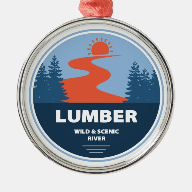 Lumber Wild und Landschaftlich, North Carolina Ornament Aus Metall (Vorne)