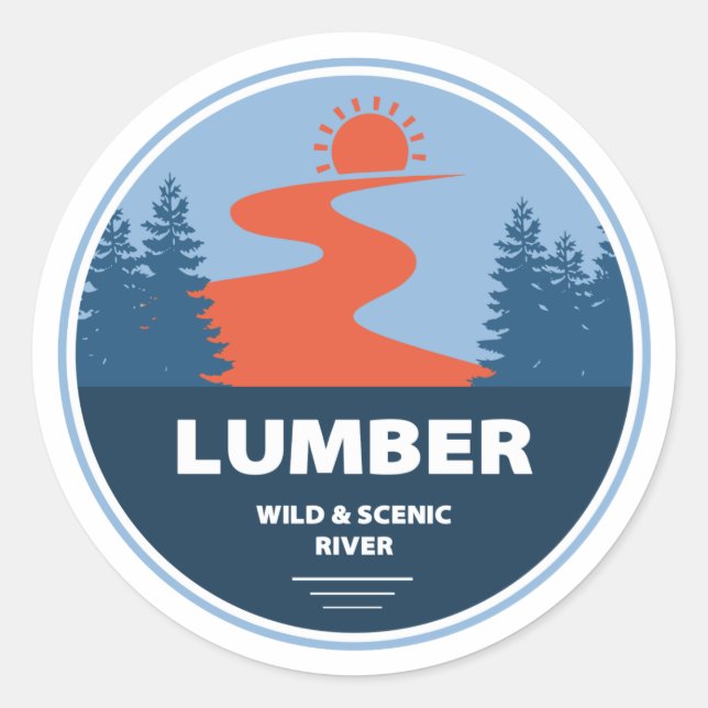 Lumber Wild und Landschaftlich, North Carolina Runder Aufkleber (Vorderseite)