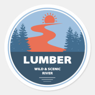 Lumber Wild und Landschaftlich, North Carolina Runder Aufkleber