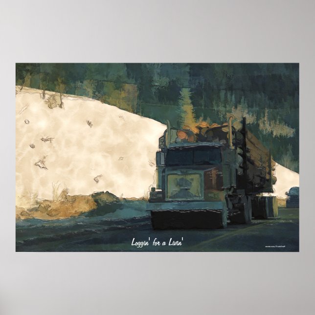 Lumberger LKW-Transport Art Poster (Vorne)