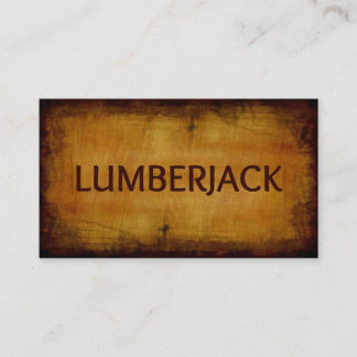 Lumberjack Antique Wood Business Card Visitenkarte