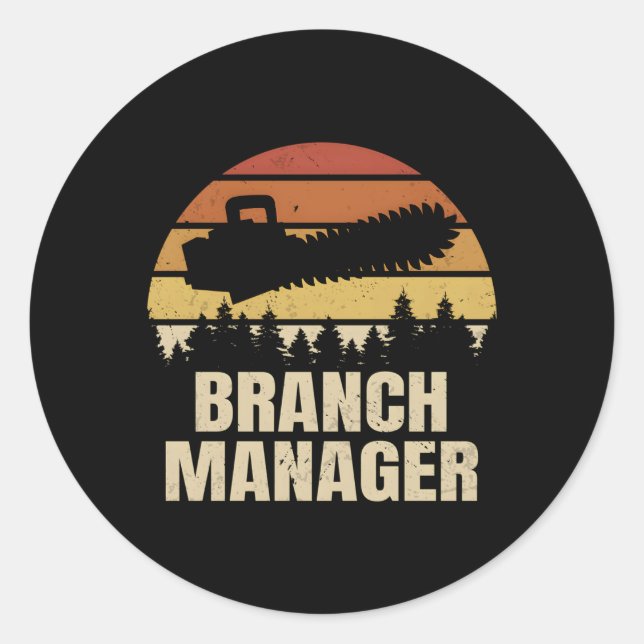 Lumberjack Arborist Logger Tree Cutter Branch Ager Runder Aufkleber (Vorderseite)