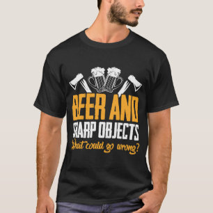 Lumberjack Ax Beer Arborist Wald Bäume Wald T-Shirt