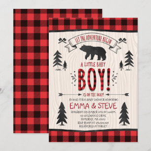 Lumberjack Baby Dusche Einladung Lumberjack Party