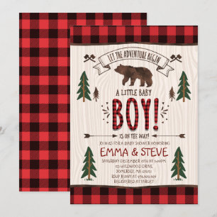 Lumberjack Baby Dusche Einladung Lumberjack Party