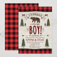 Lumberjack Baby Shower Invitation Lumberjack Party