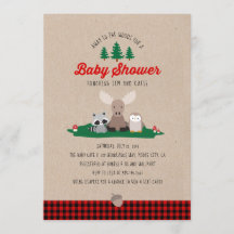 Lumberjack Baby Shower Woodland Tiere Rustikal