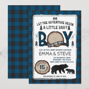 Lumberjack Babydusche Einladung Lumberjack Party