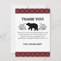 Lumberjack Bear Dankeschön Karte