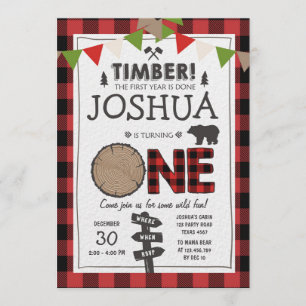 Lumberjack Birthday Einladung Woodland Geburtstag
