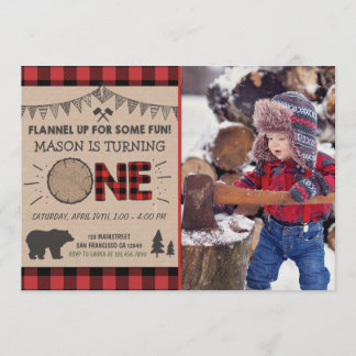 Lumberjack Birthday Einladung Woodland Geburtstag