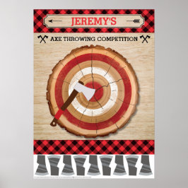Lumberjack Birthday Party Game | BUTTON SCHWANZ Poster