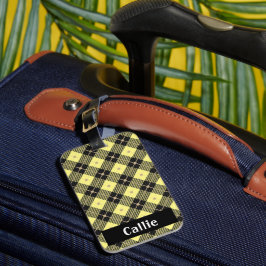 Lumberjack Black & Yellow Kariert Gepäckanhänger