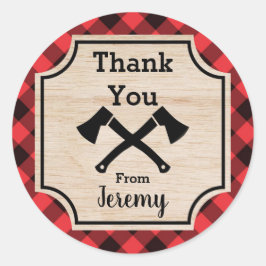 Lumberjack Boy Birthday Party Gefallen Sticker