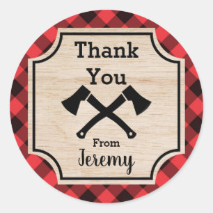 Lumberjack Boy Birthday Party Gefallen Sticker