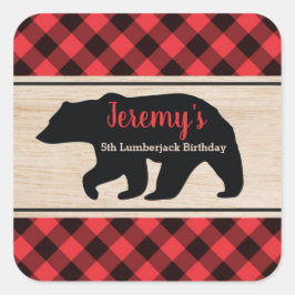 Lumberjack Boy Birthday Party Gefallen Sticker