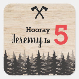 Lumberjack Boy Birthday Party Gefallen Sticker