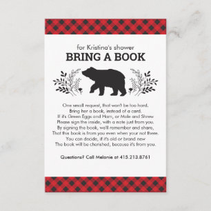 Lumberjack bringt eine Babydusche-Umschließkarte m Begleitkarte