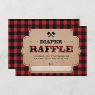 Lumberjack Buffalo Kariert Boy Diaper Raffle Ticke Begleitkarte
