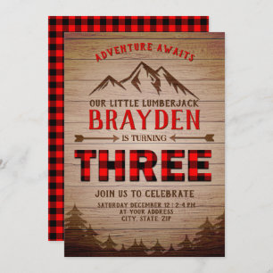 Lumberjack Buffalo Karierter Außenbereich Dritter  Einladung