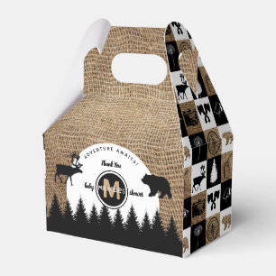 Lumberjack Camping Adventure Rustic Baby Show Geschenkschachtel
